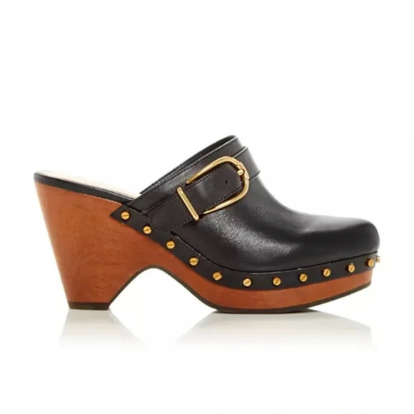 NIB Veronica Beard Hendrix Buckled Clogs Size 9.5 Black - Picture 5 of 13
